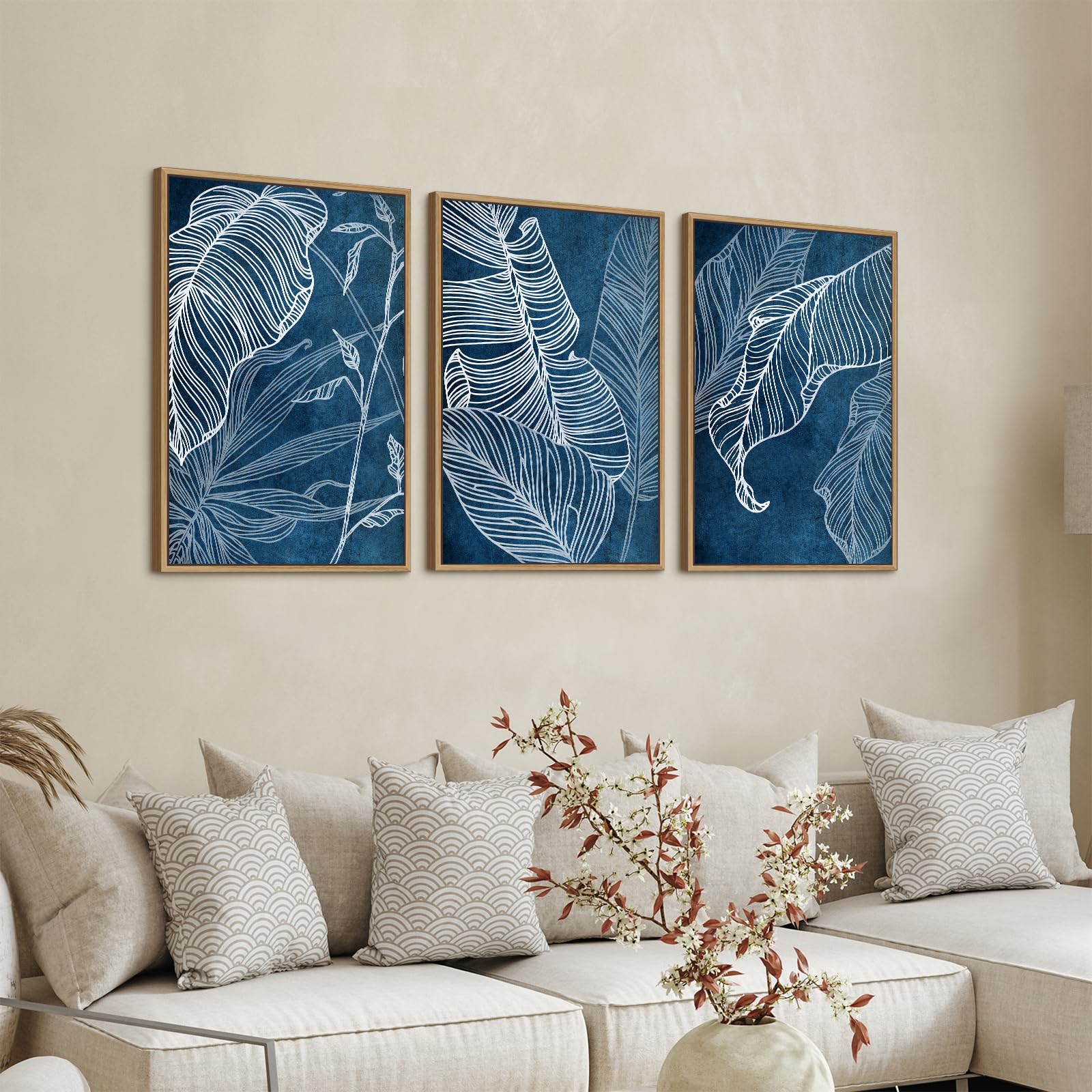 Amazon.com: Tropical Banana Leaf Wall Art - Natural Framed